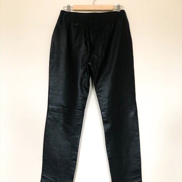 Genuine LEATHER 2000 Black Women's Pants size12 - Picture 5 of 8